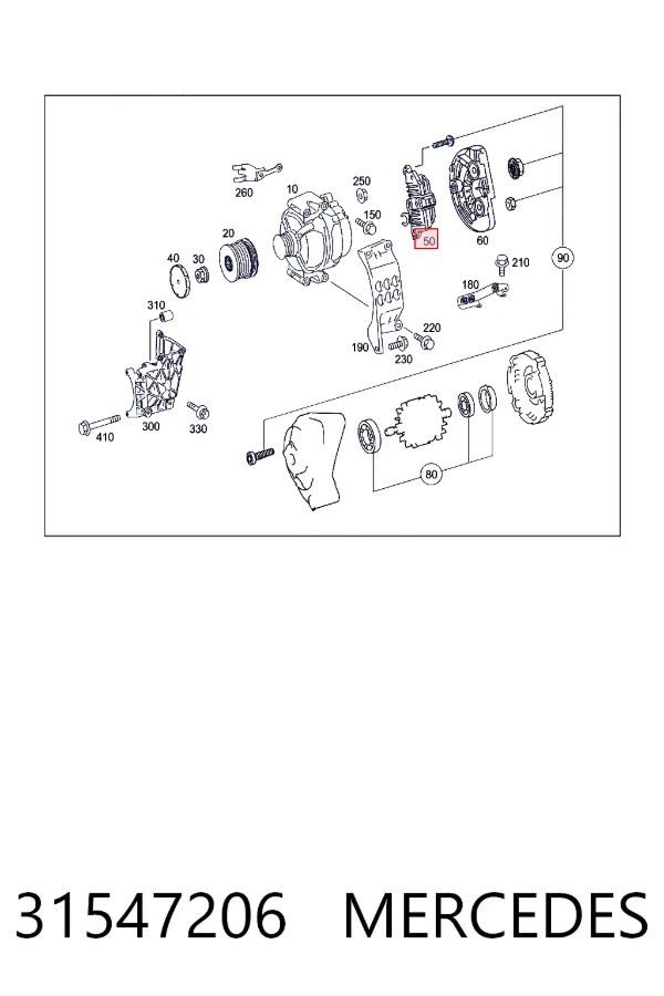 Купити A0031547206 Mercedes Реле регулятор напруги генератора