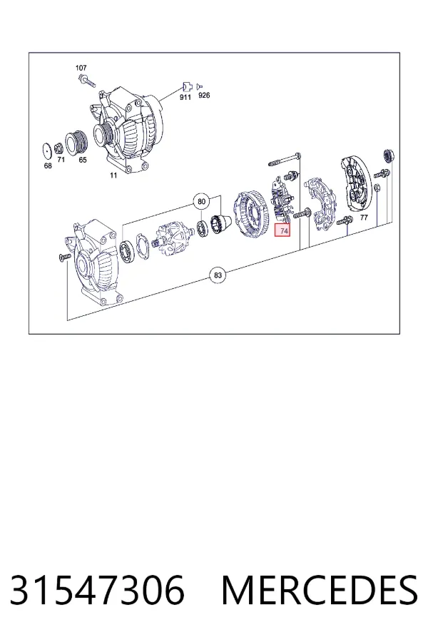 Реле зарядки генератора Mercedes A0031547306 ціна, від 24.56 USD