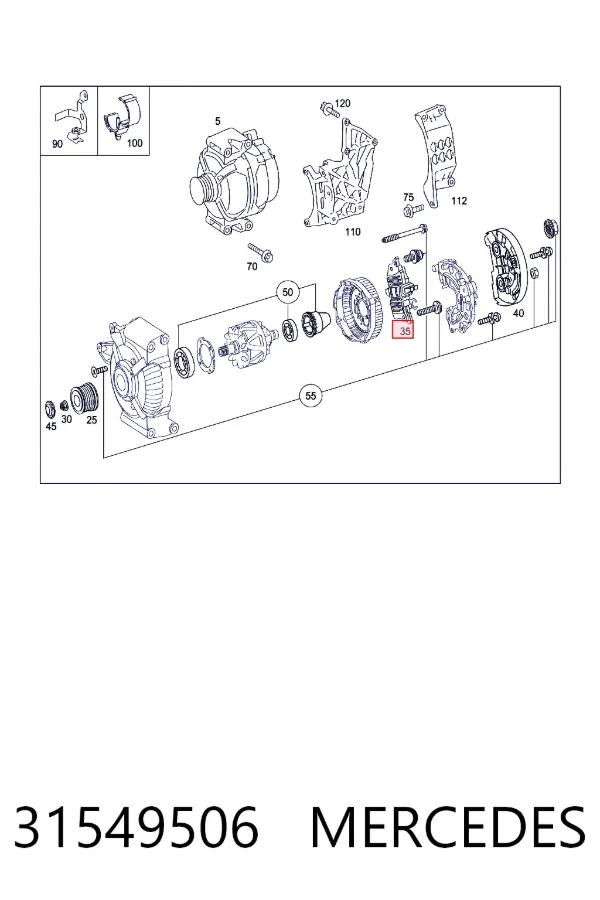 Купити A0031549506 Mercedes Реле регулятор напруги генератора