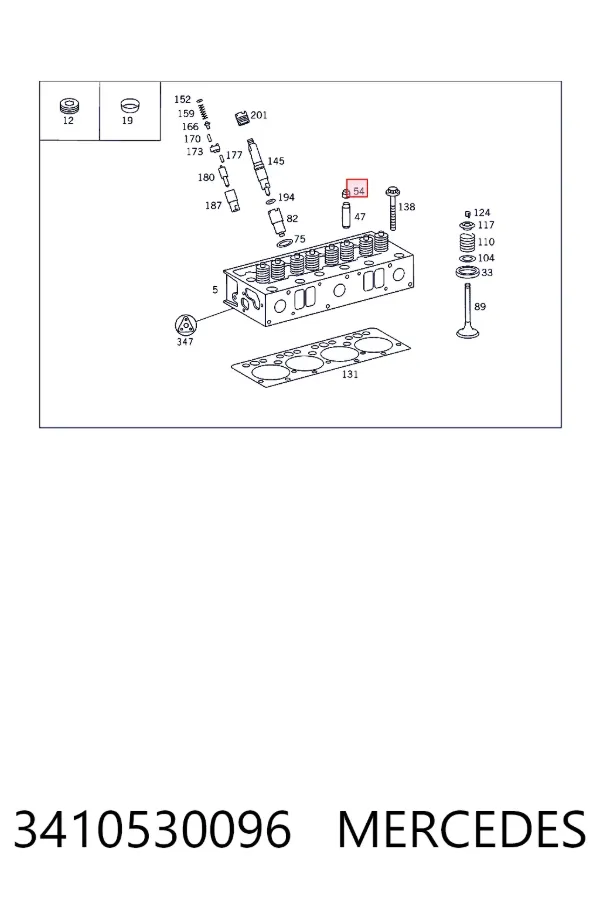 Сальник клапана (маслознімний), впускного Mercedes A3410530096