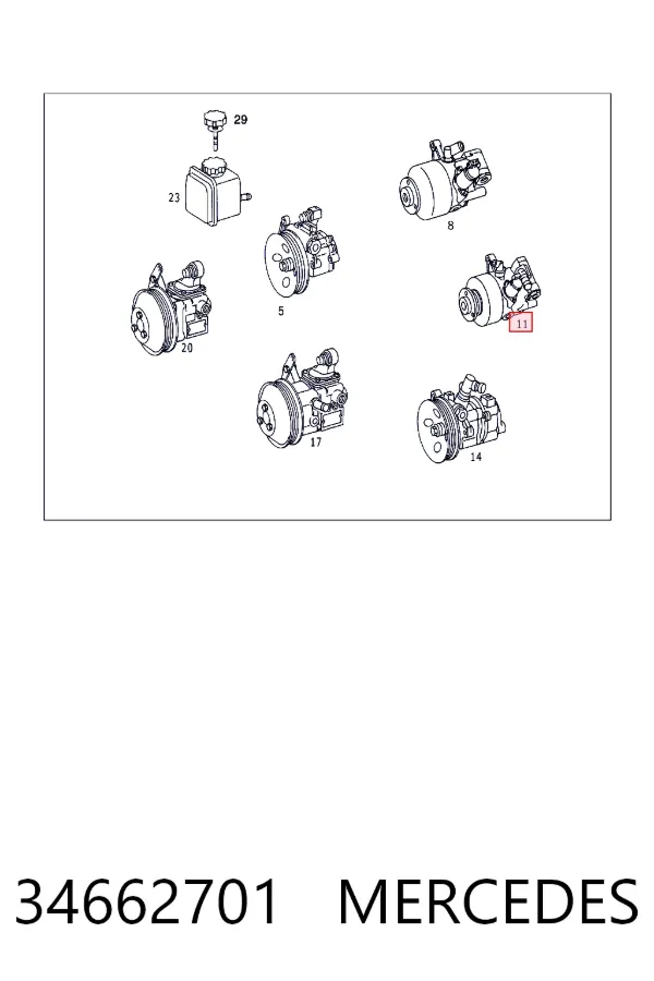 Насос ГПК Mercedes A0034662701 ціна, від 441.32 USD