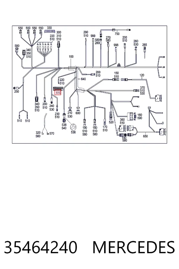Розподільча колодка (розгалужувач CAN-шини) Mercedes A0035464240 ціна, від 3.80 USD