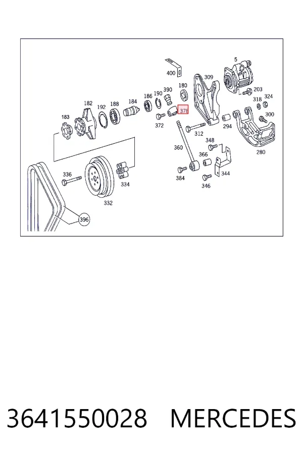  Mercedes A3641550028 ціна, від 7.11 USD