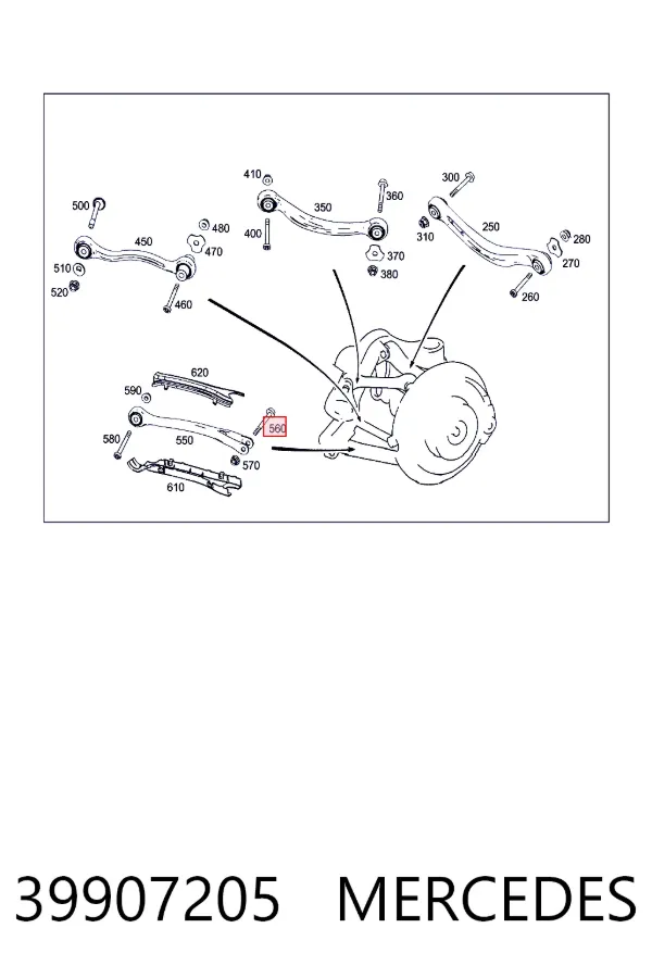 Купити A0039907205 Mercedes 