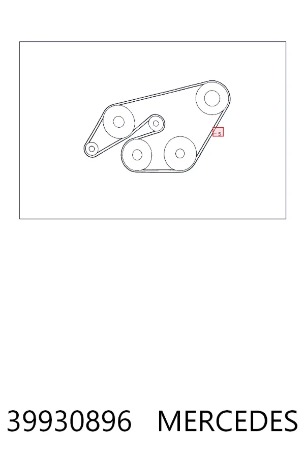 Ремінь кондиціонера Mercedes A0039930896