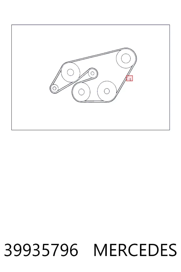 Клиновий ремінь Mercedes A0039935796 ціна, від 21.42 USD