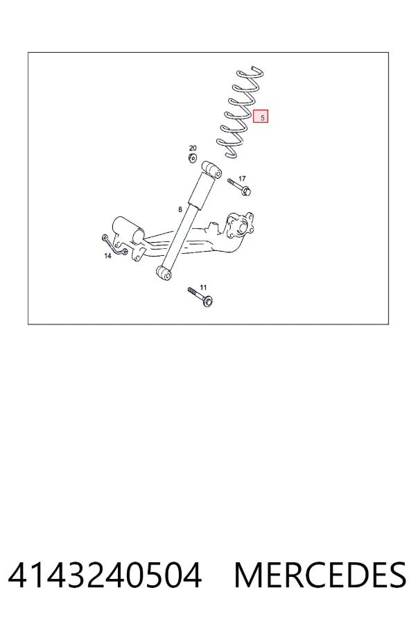 Купити A4143240504 Mercedes Задні пружини