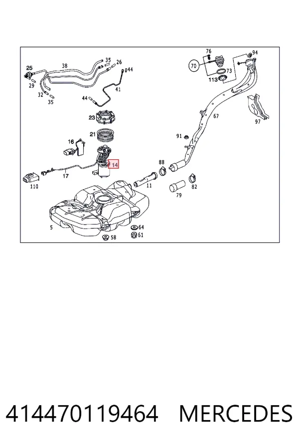 Бензонасос A4144701194 Mercedes
