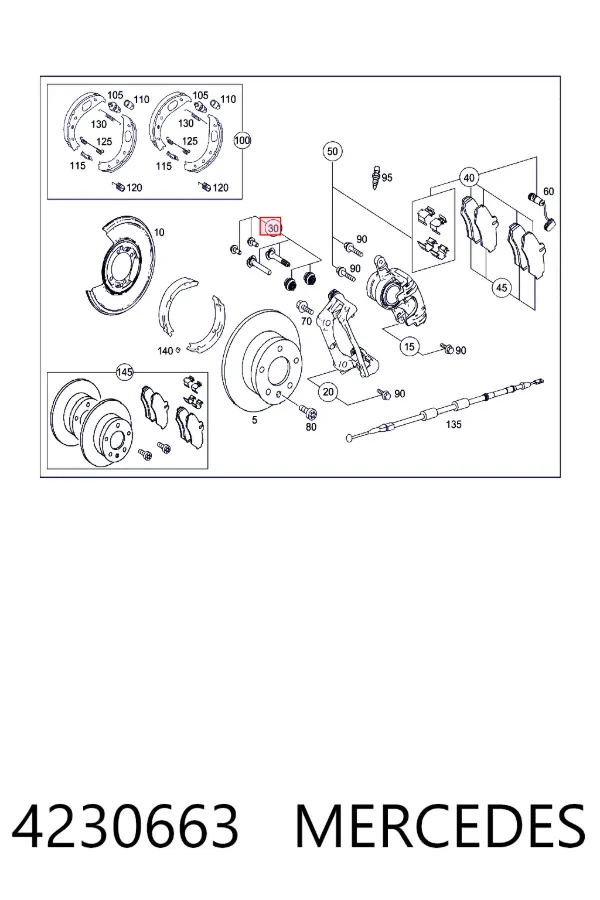 Ремкомплект супорту 4230663 Mercedes