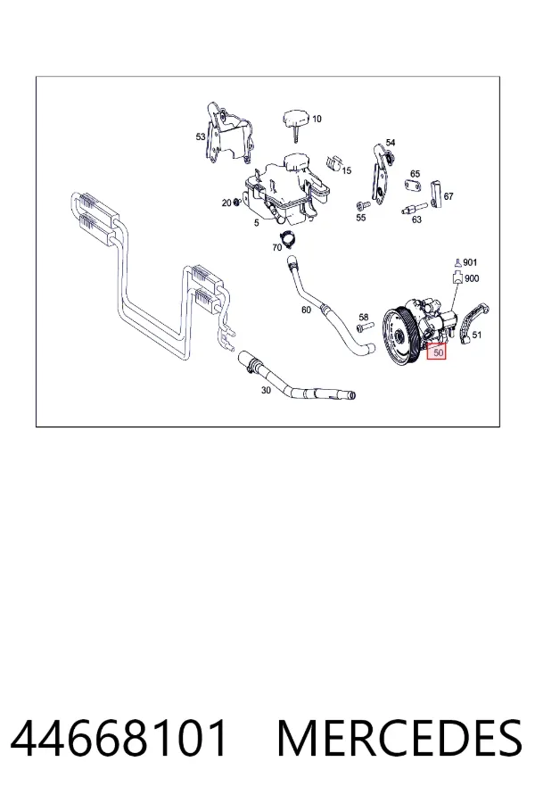 Насос ГУР A0044668101 Mercedes