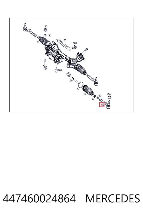 Наконечник рульовий Mercedes A4474600248 ціна, від 30.02 USD