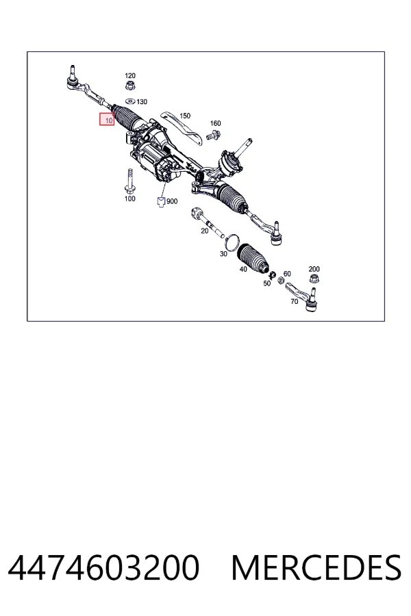 Рульова рейка A4474603200 Mercedes