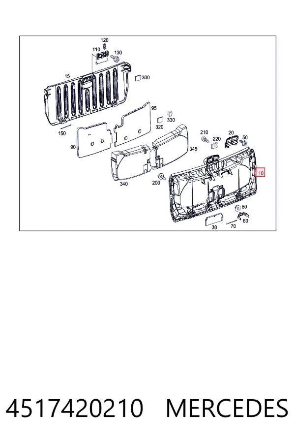 Кришка багажника Mercedes A4517420210 ціна, від 101.52 USD