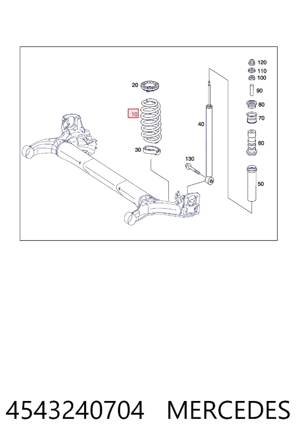Пружини задні Mercedes A4543240704