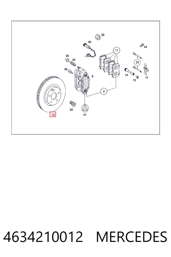 Диск переднього гальма Mercedes A4634210012 ціна, від 134.77 USD