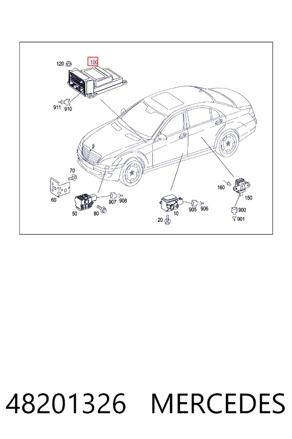 Купити A0048201326 Mercedes Модуль-процесор керування подушки безпеки
