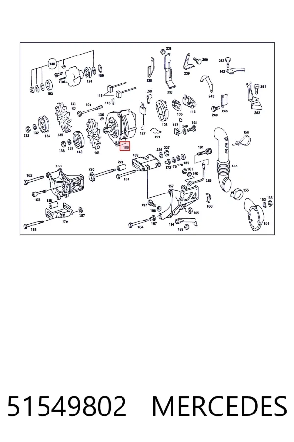 Генератор A0051549802 Mercedes