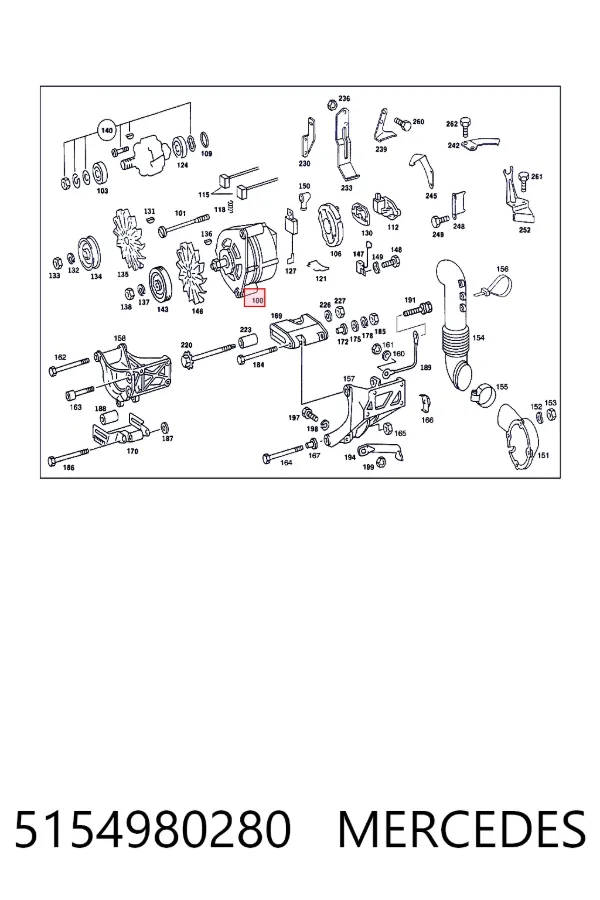 Генератор A0051549802 Mercedes