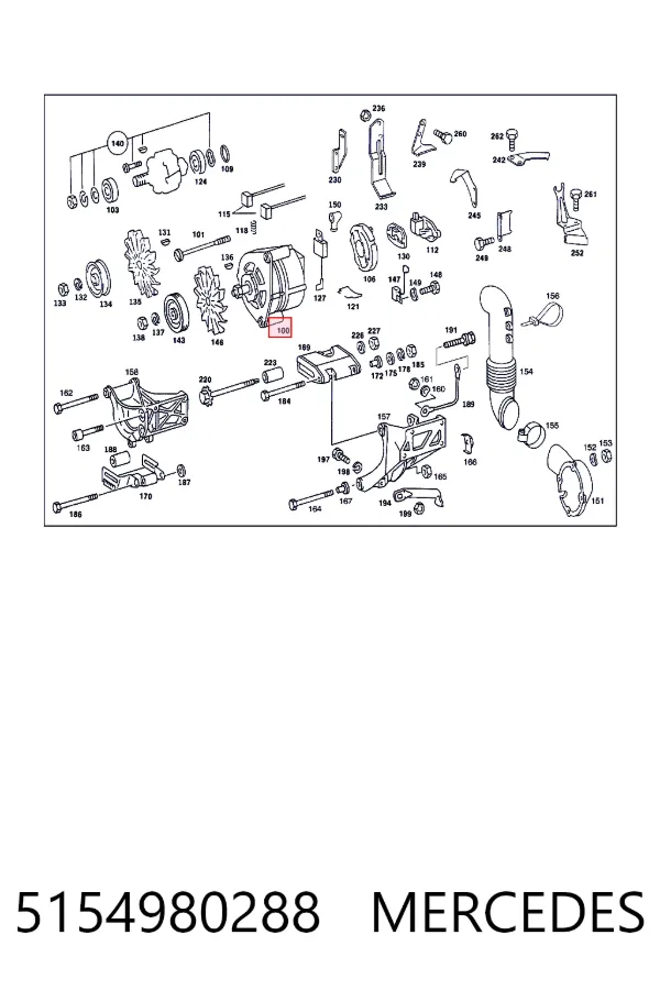 Генератор Mercedes A0051549802 ціна, від 173.13 USD