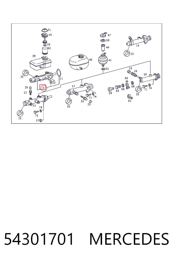 Купити A0054301701 Mercedes Головний гальмівний циліндр