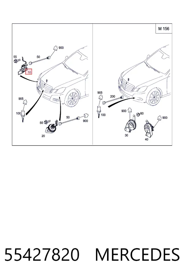 Сигнал звукової, клаксон Mercedes A0055427820 ціна, від 14.76 USD