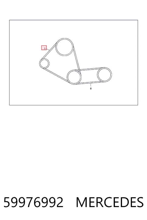 Ремінь генератора A0059976992 Mercedes