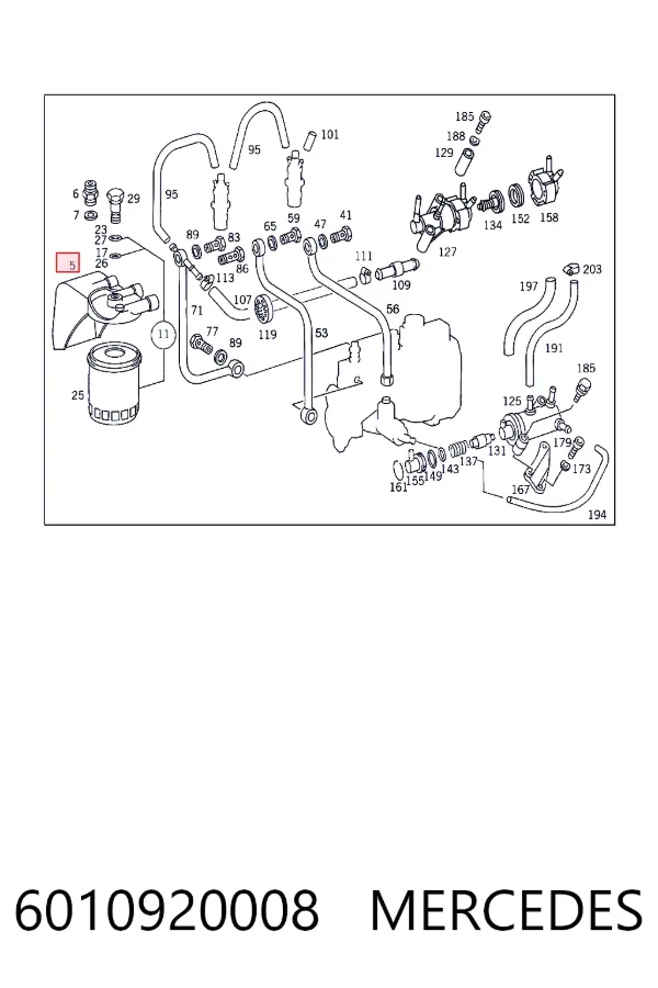 Корпус паливного фільтра Mercedes A6010920008 ціна, від 16.87 USD