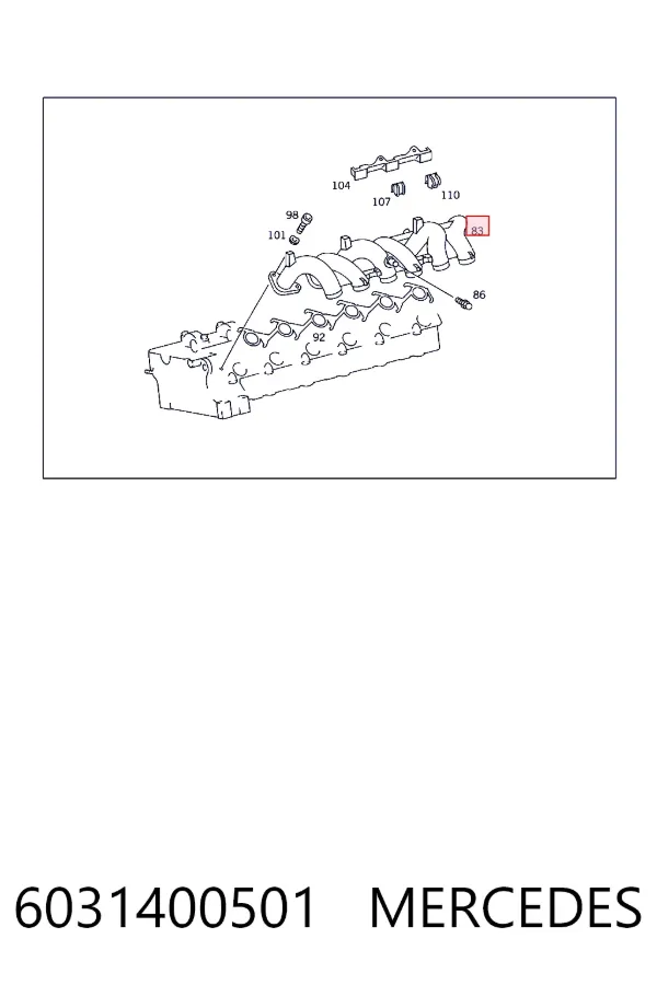 Колектор впускний Mercedes A6031400501 ціна, від 12.67 USD