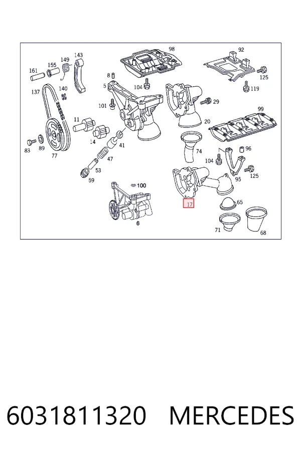 Помпа масляна Mercedes A6031811320 ціна, від 31.67 USD
