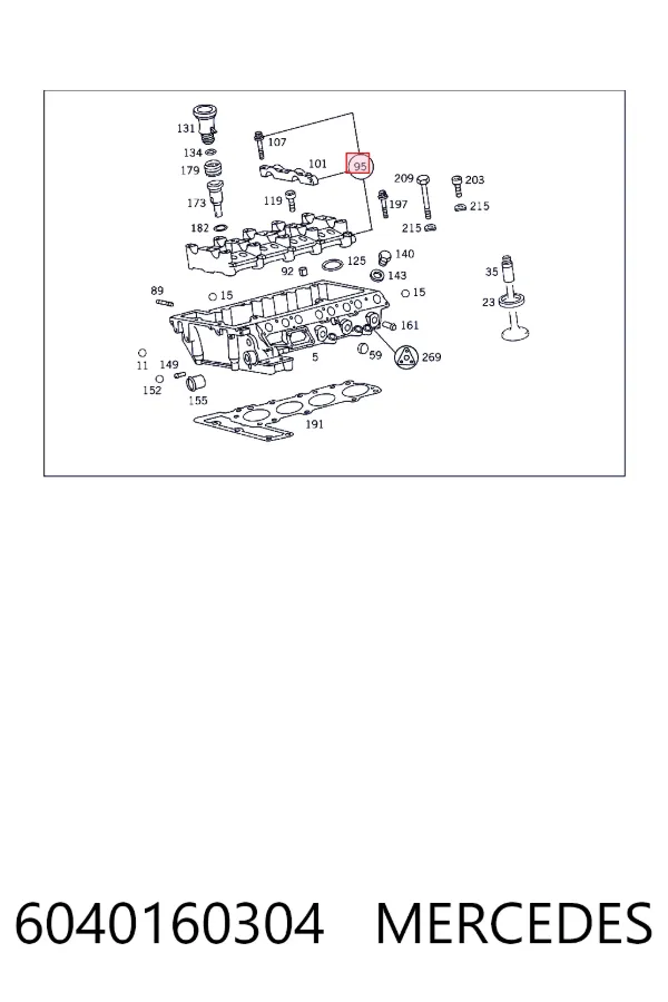 A6040160304 Mercedes Постіль розподільного вала