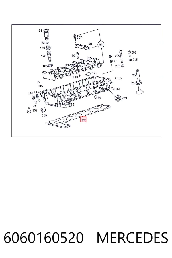 Прокладка ГБЦ A6060160520 Mercedes