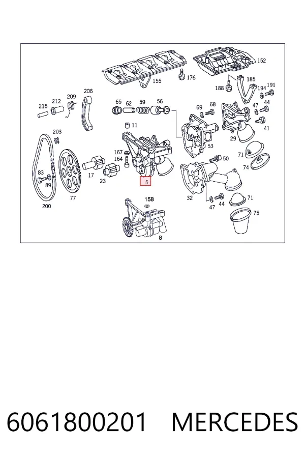 Помпа масляна Mercedes A6061800201 ціна, від 794.60 USD