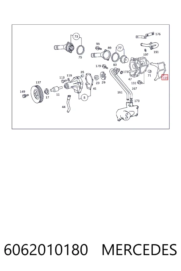 Прокладка водяної помпи Mercedes A6062010180 ціна, від 2.03 USD