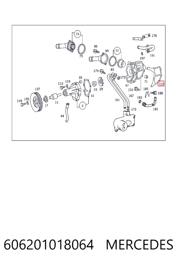 Купити A6062010180 Mercedes Прокладка водяної помпи