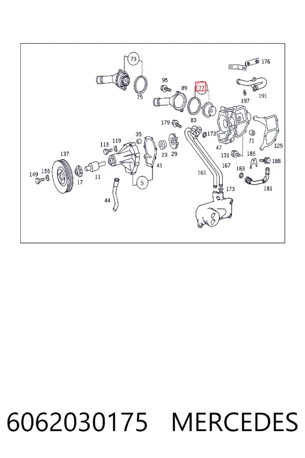 Автомобільний термостат Mercedes A6062030175 ціна, від 12.10 USD