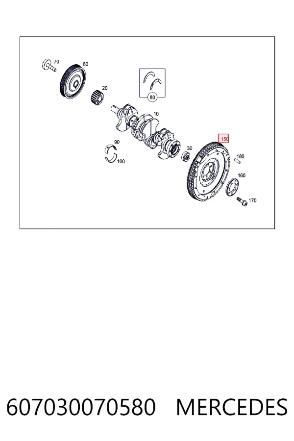 Маховик двигуна Mercedes A6070300705 ціна, від 1313.19 USD