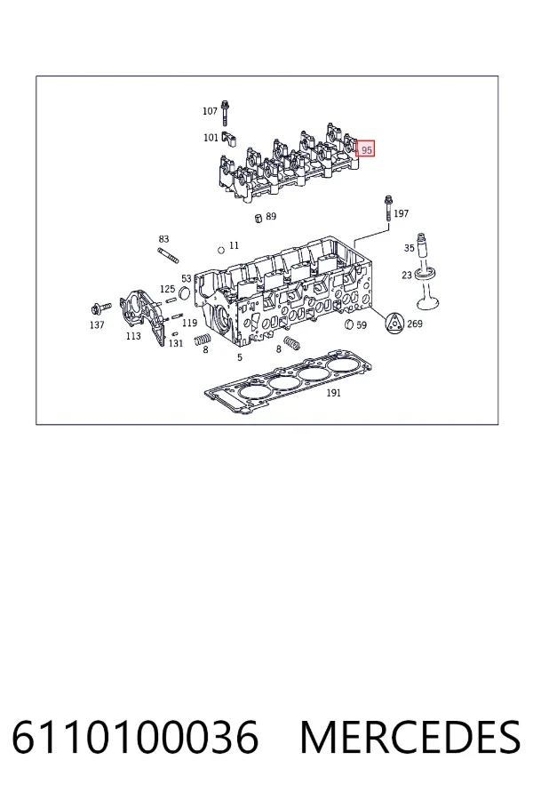 Купити A6110100036 Mercedes Корпус распредвала