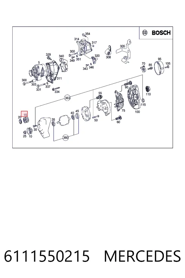 Інерційний шків Mercedes A6111550215 ціна, від 30.61 USD