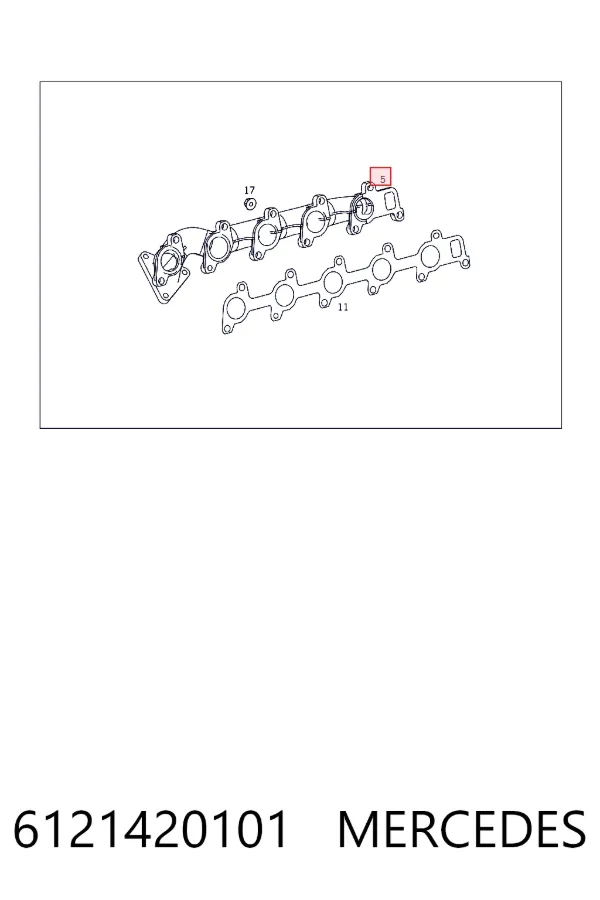 Колектор випускний Mercedes A6121420101
