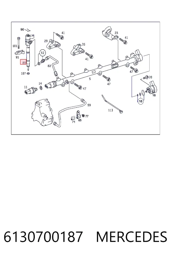 Форсунка інжектора Mercedes A6130700187