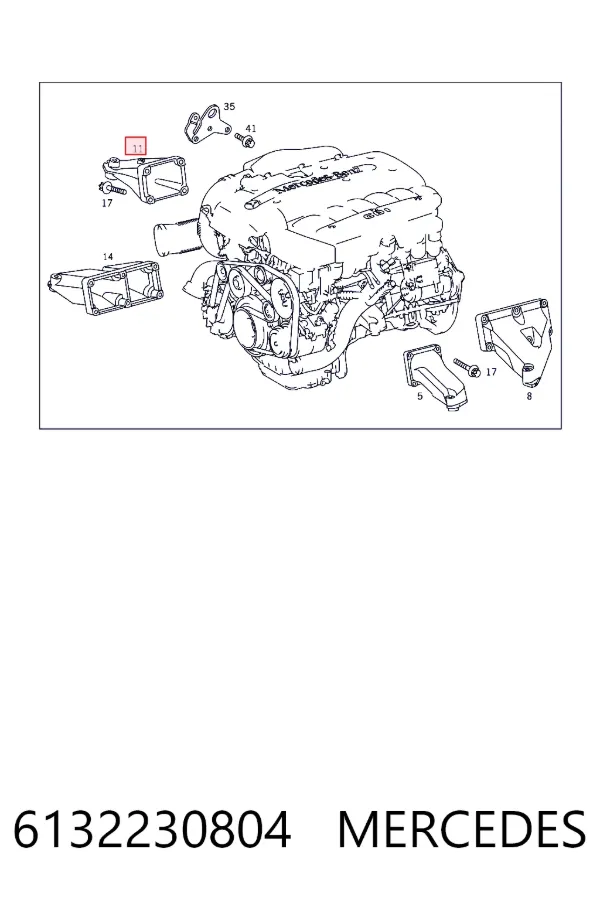  Mercedes A6132230804 ціна, від 6.83 USD
