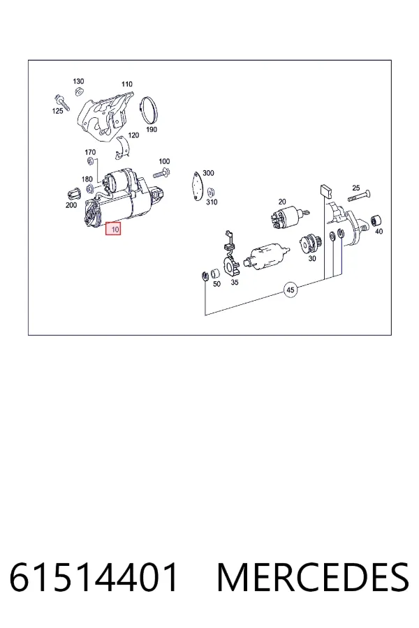 Купити A0061514401 Mercedes Стартер