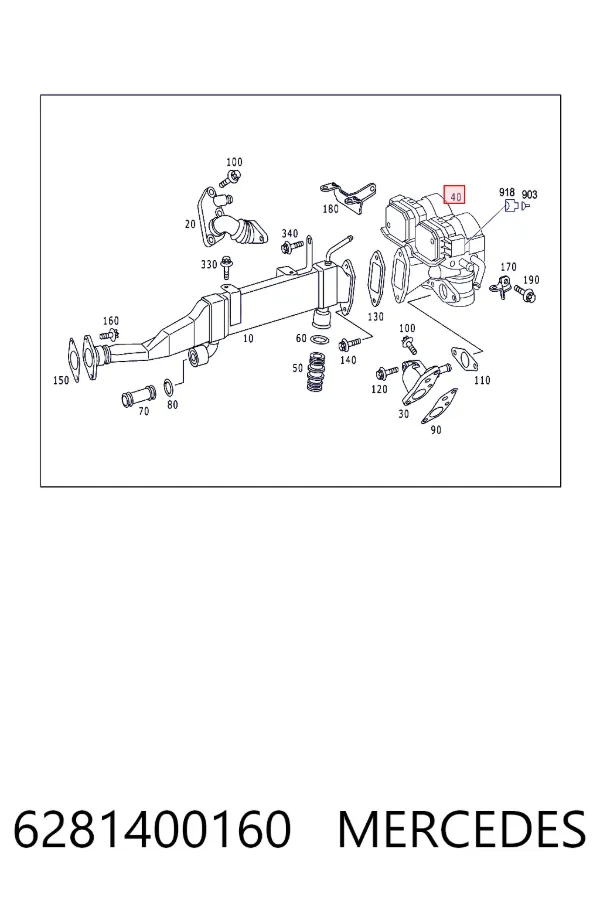 Клапан EGR Mercedes A6281400160 ціна, від 124.77 USD