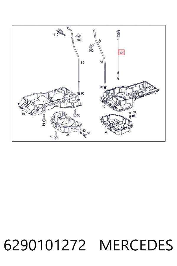 Щуп-індикатор рівня масла в двигуні Mercedes A6290101272 ціна, від 38.09 USD