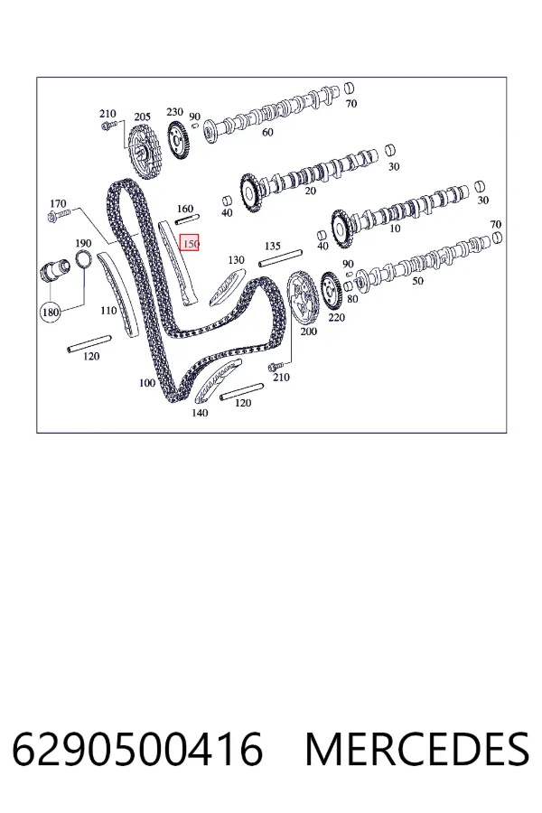  Mercedes A6290500416 ціна, від 121.23 USD