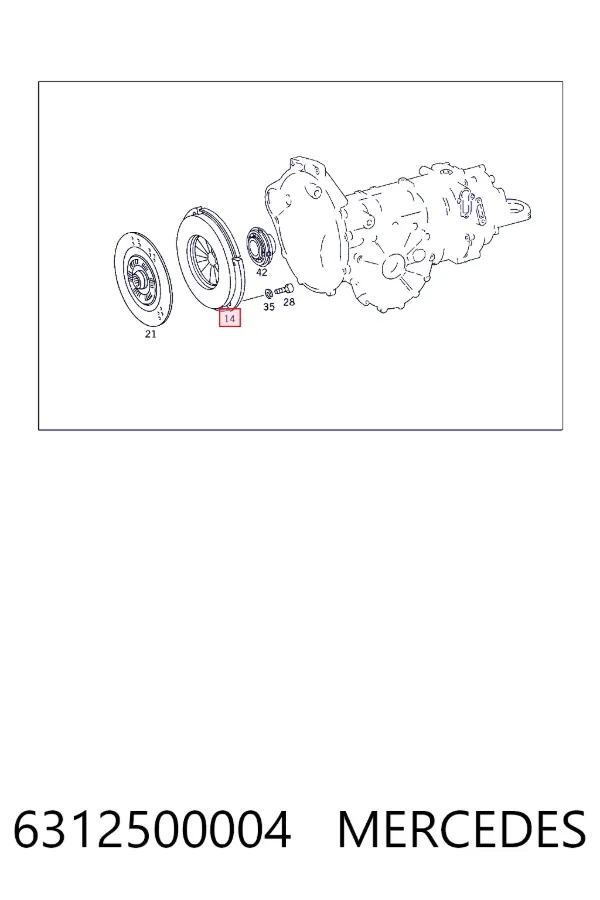 Корзина диска зчеплення Mercedes A6312500004