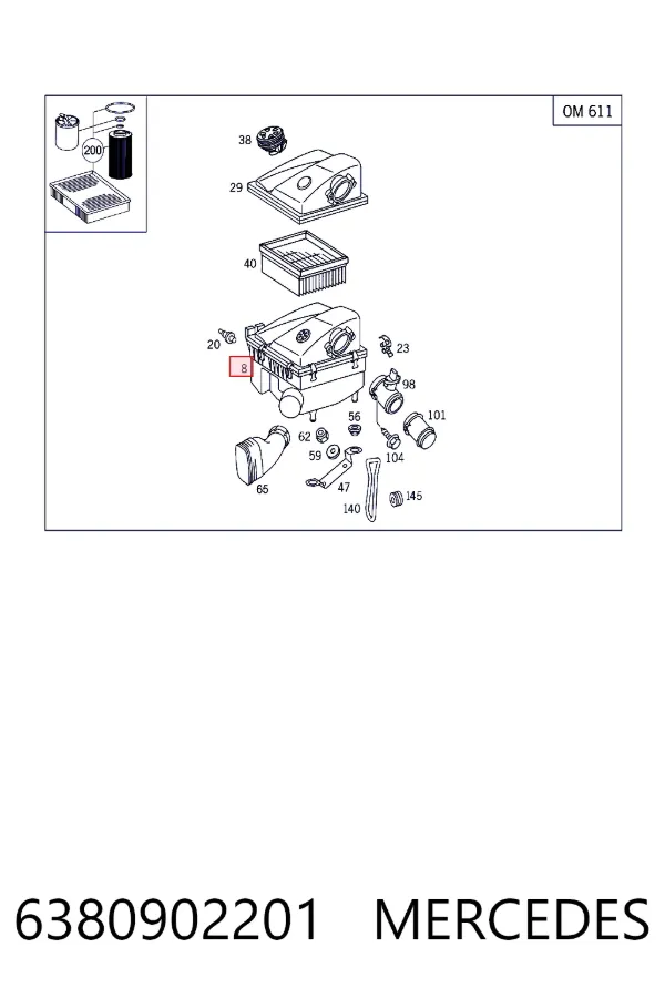 Купити A6380902201 Mercedes 