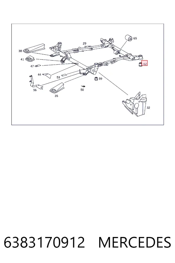 Сайлентблок передній балки/підрамника A6383170912 Mercedes