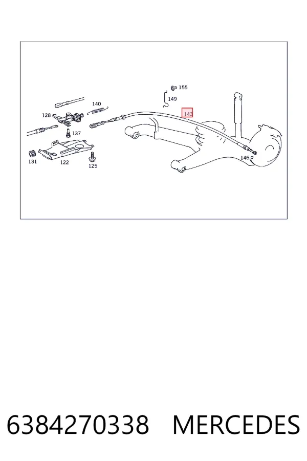Гальмо стоянкове Mercedes A6384270338