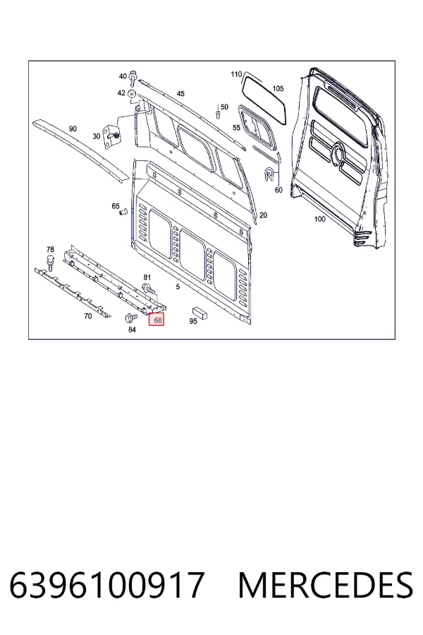  Mercedes A6396100917 ціна, від 25.34 USD